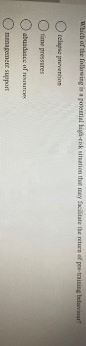 Which of the following is a potential high-risk