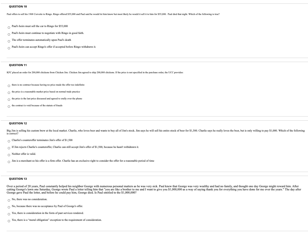 zoom in QUESTION 10 Paul offers to sell his 1968