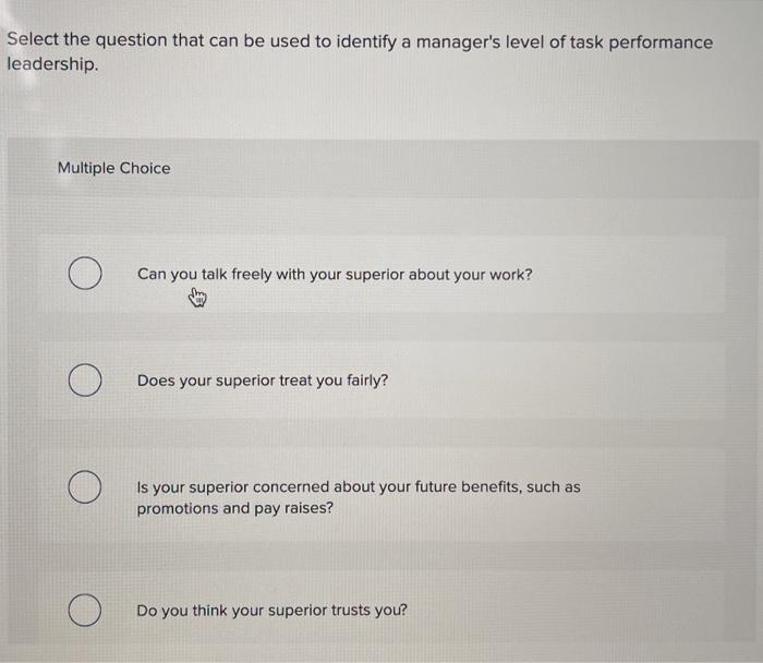 Select the question that can be used to identify