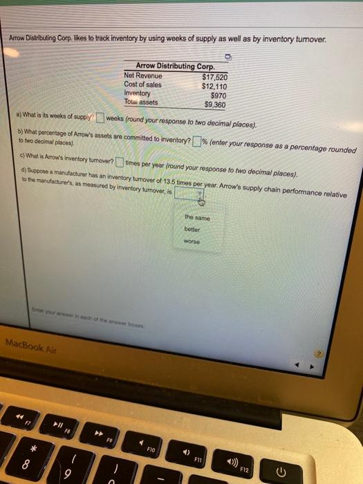 Arrow Distributing Corp. likes to track inventory