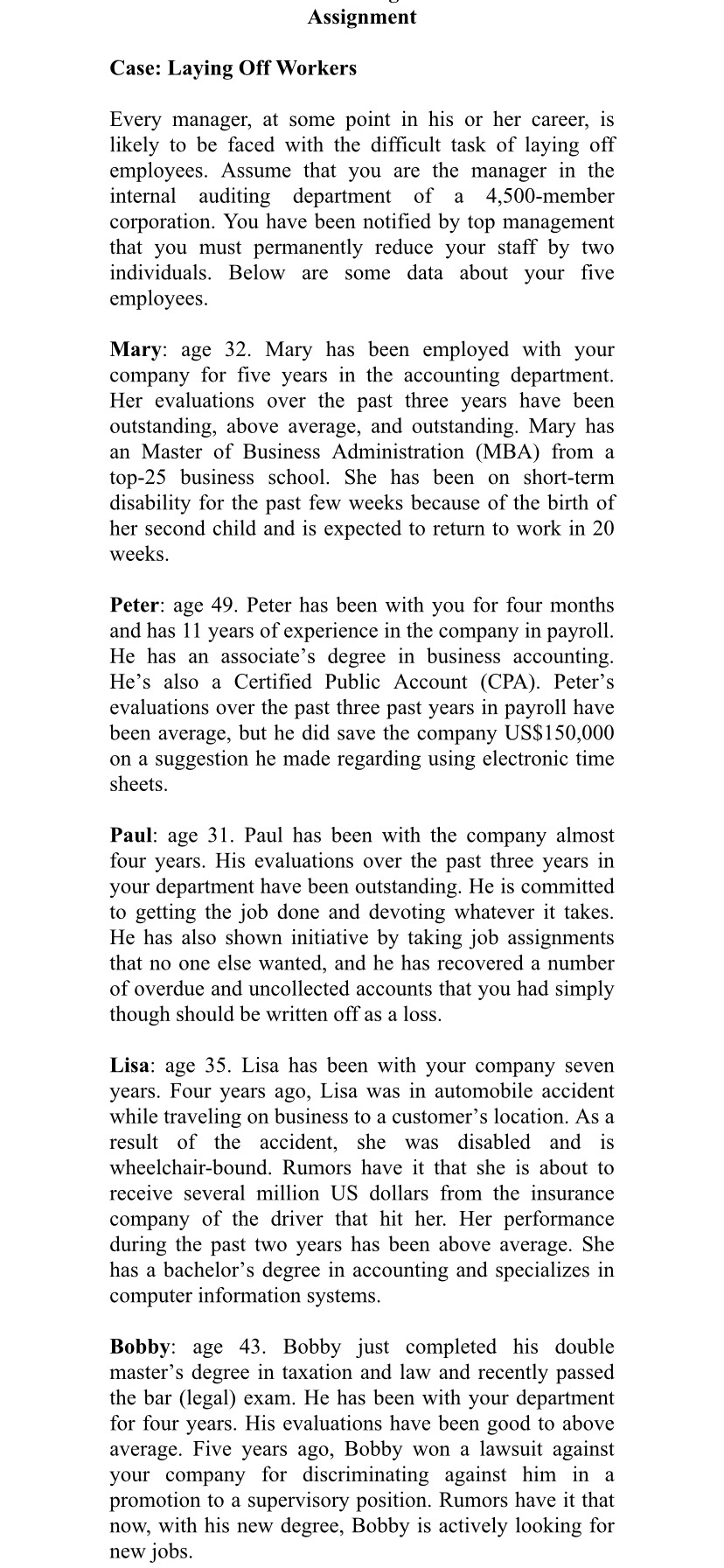 THIS IS THE QUESTION REGARDING THE CASE STUDY :