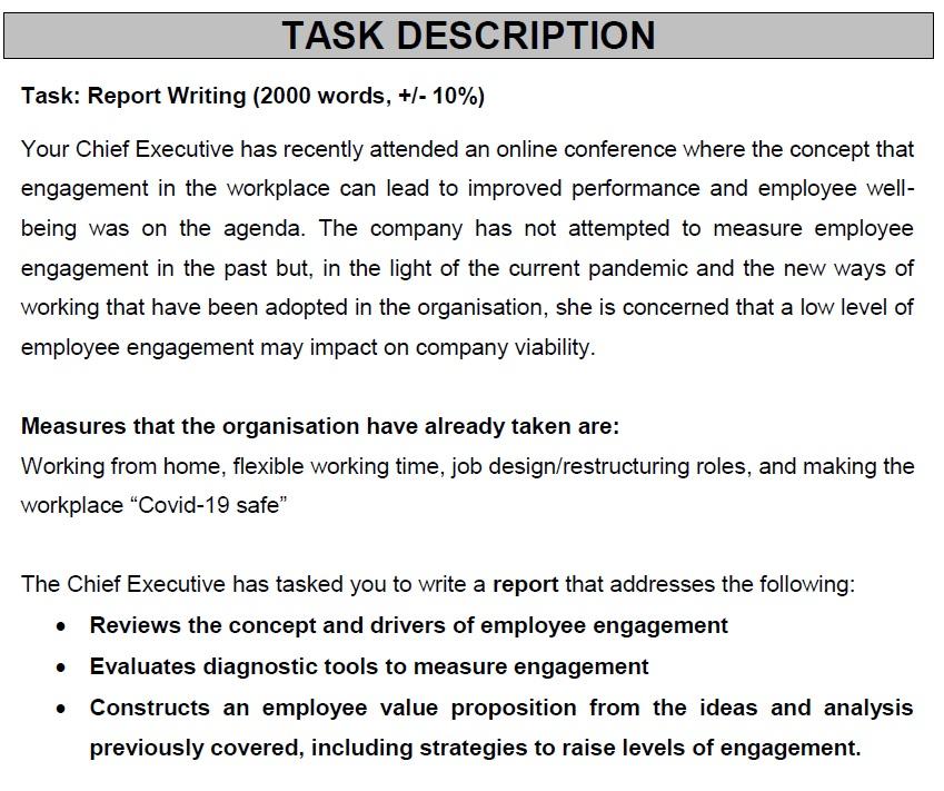 TASK DESCRIPTION Task: Report Writing (2000
