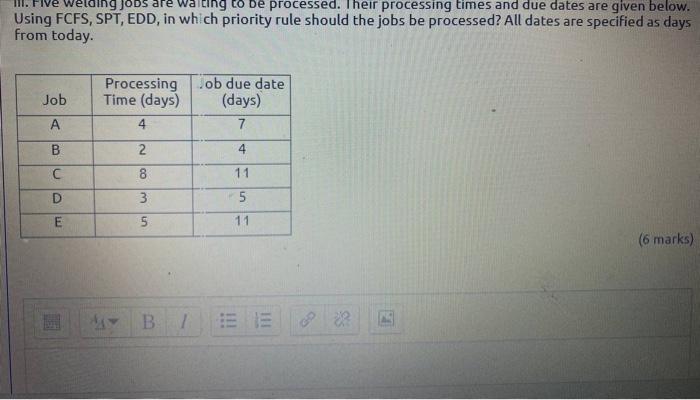 laing jobs are iting to be processed. Their