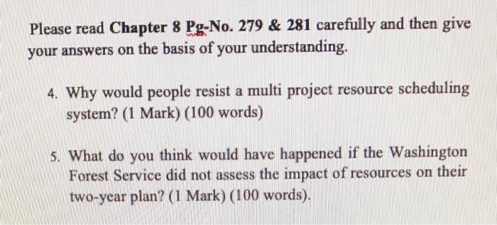 please answer questions number 4 & 5 with a