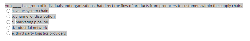 A(n) is a group of individuals and organizations
