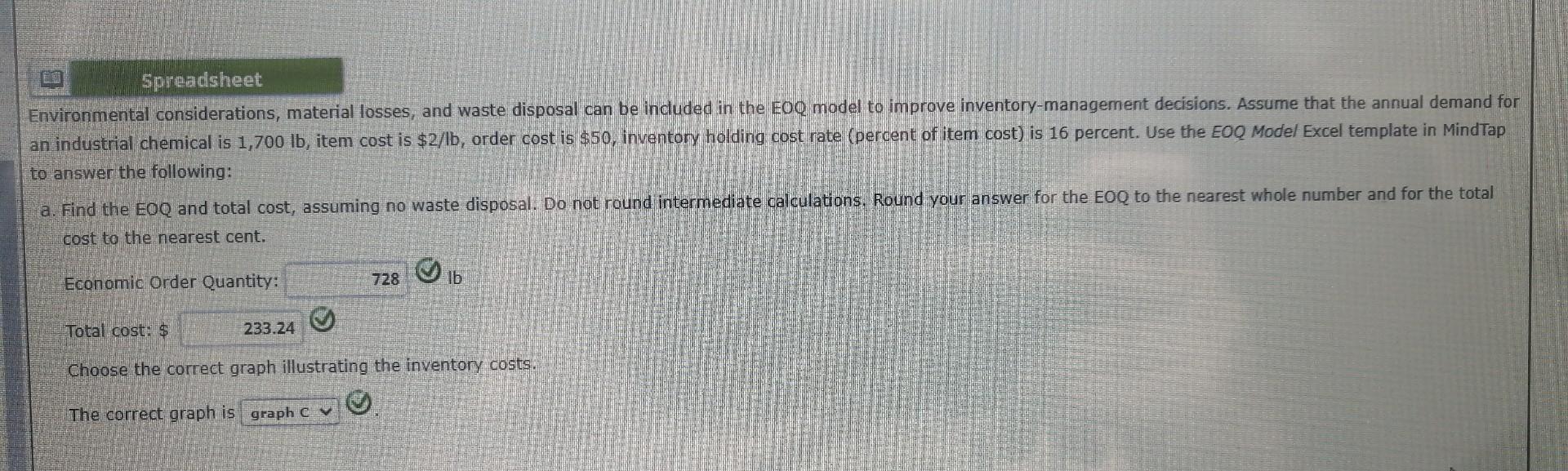 Spreadsheet Environmental considerations,