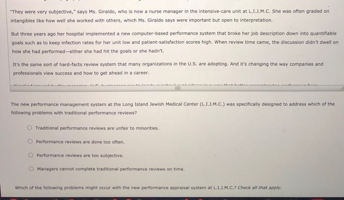 1. Development and performance feedback What is