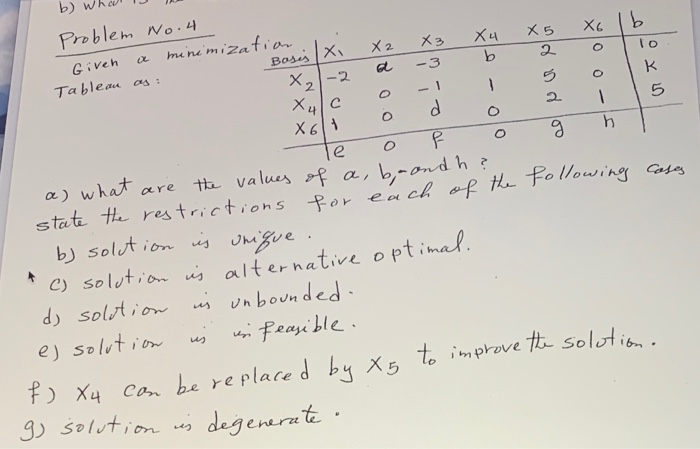 X old indoo b) whal TJ Problem No.4 Given a