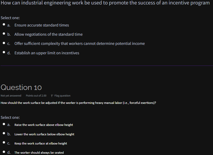 How can industrial engineering work be used to