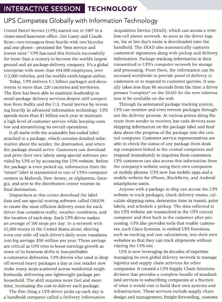 CASE STUDY QUESTIONS 1. What are the inputs,