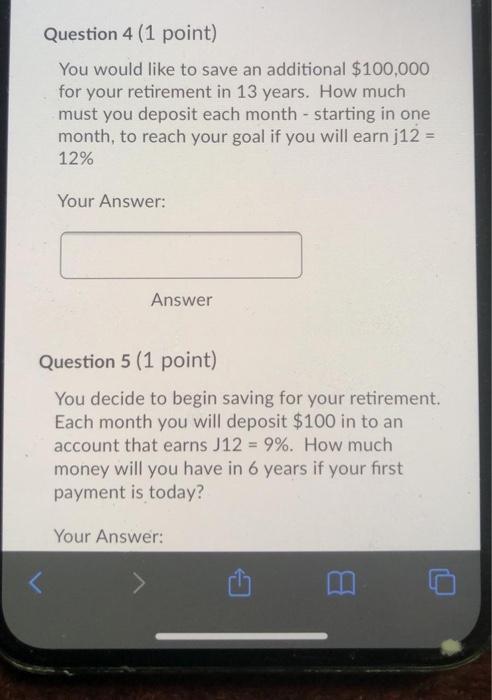 Question 4 (1 point) You would like to save an