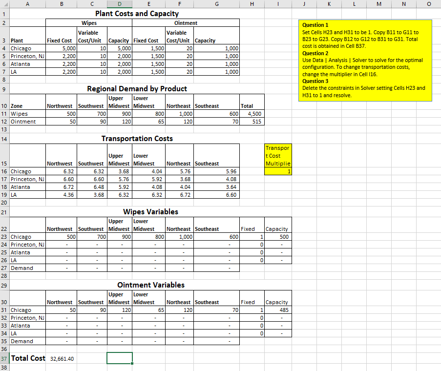 Please complete question 2 and show what EXCEL