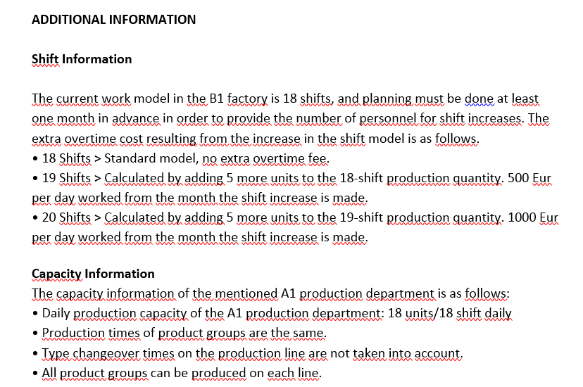 In this assignment you will prepare a production