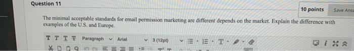 Question 11 10 points Save Ansi The minimal
