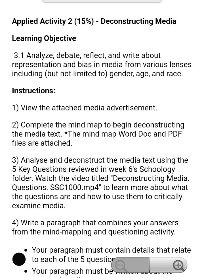 Applied Activity 2 (15%) - Deconstructing Media