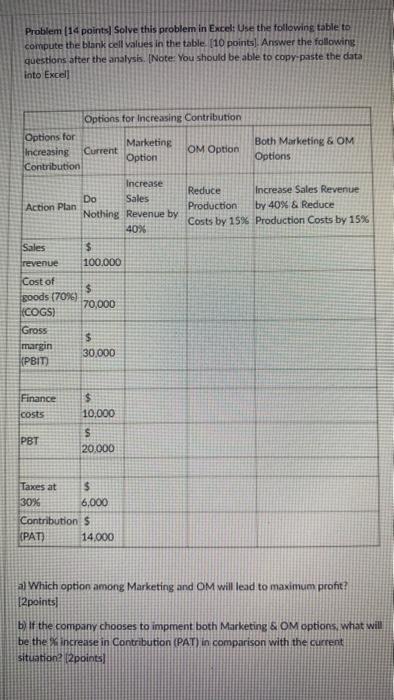 Question 35 14 pts Problem (14 points Solve this