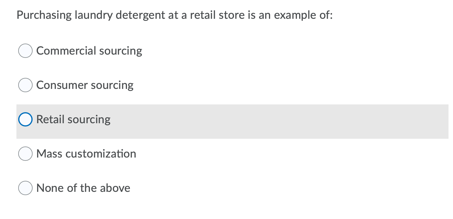 Purchasing laundry detergent at a retail store is