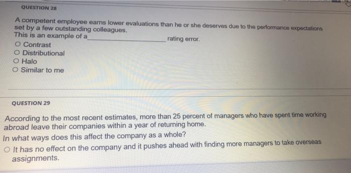 QUESTION 26 Examine the differences and