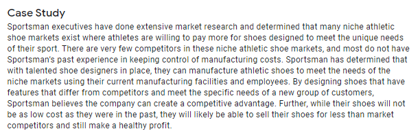 Case Study Sportsman executives have done