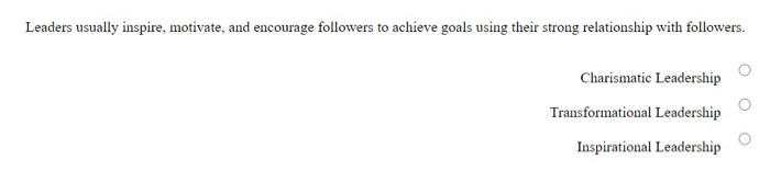 Leaders usually inspire, motivate, and encourage