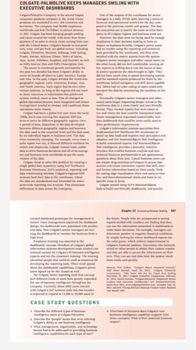 please answer the case study question 1 and 3