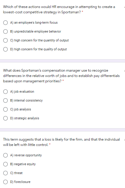 Case Study Sportsman executives have done