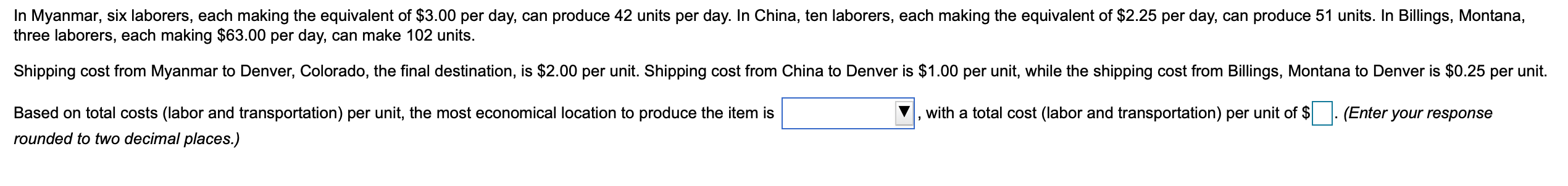 In Myanmar, six laborers, each making the