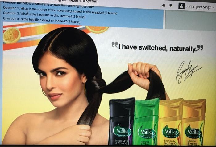 System Consider the below creative and answer the