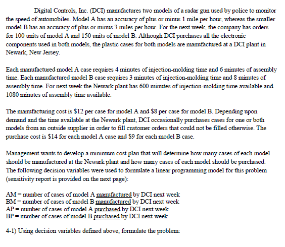 Please answer E, F, G only. Digital Controls,