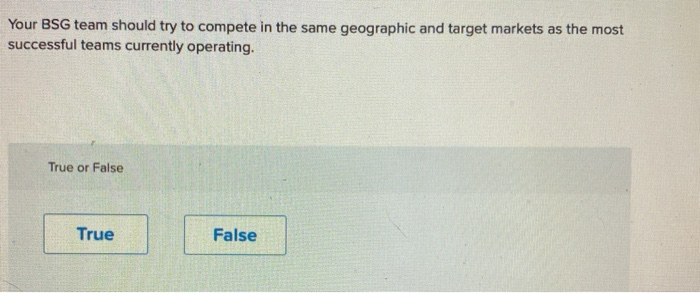 Your BSG team should try to compete in the same