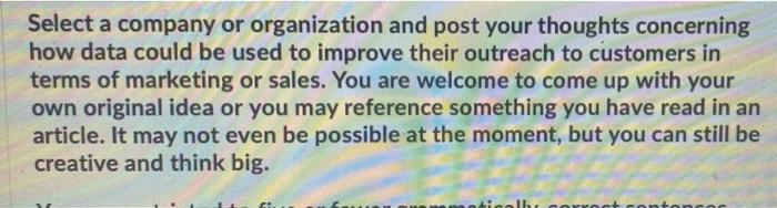 Select a company or organization and post your