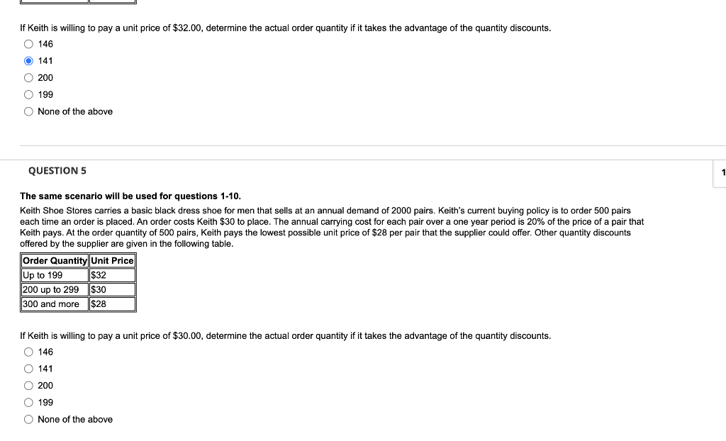 The same scenario will be used for questions