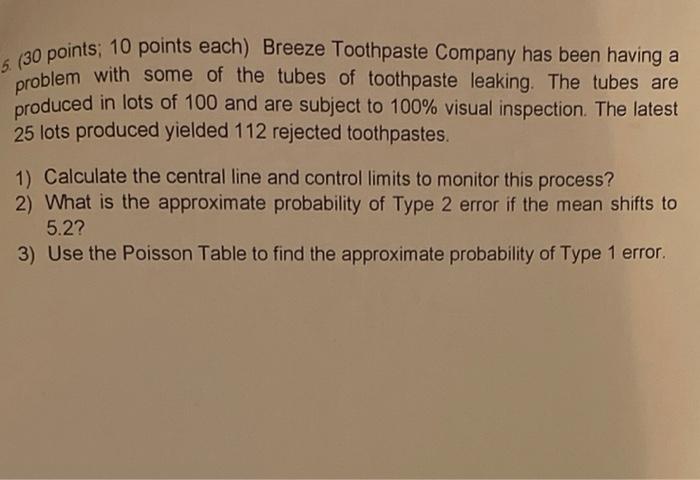 please answer 2 and 3 only 5. (30 points; 10