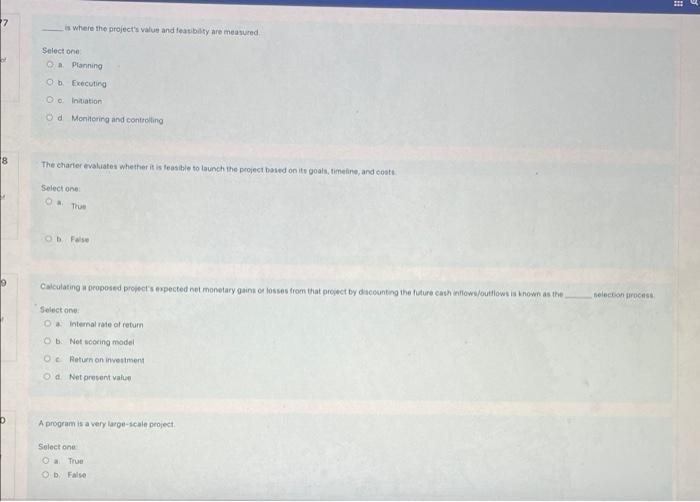 7 8 p is where the project's value and