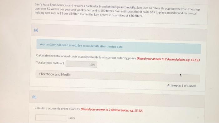 Sam's Auto Shop services and repairs a particular