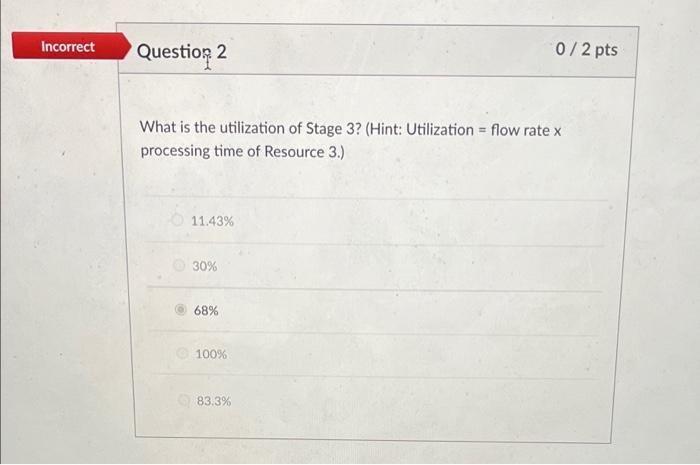 Question 1 2/2 pts Consider a 3-stage sequential