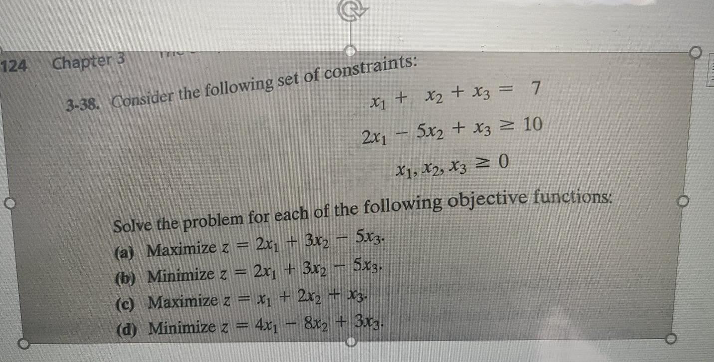 m & FIT 124 Chapter 3 3-38. Consider the