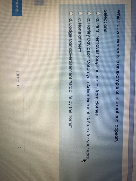 Which advertisements is an example of