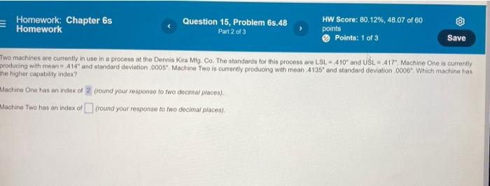 Homework: Chapter 6s Homework Question 15,