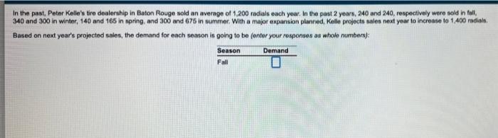 Please provide answer for Fall, Spring, Summer,