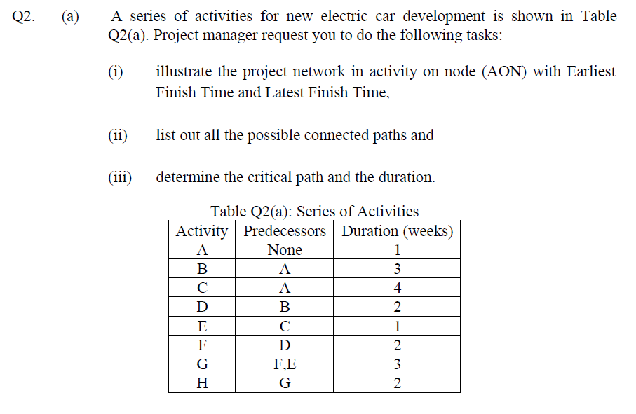 how to do this question ? Q2. (a) A series of