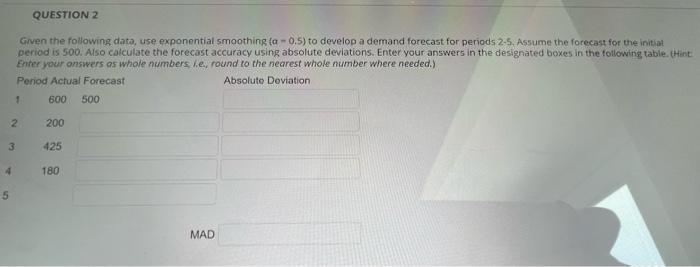 Given the following dato, use exponential