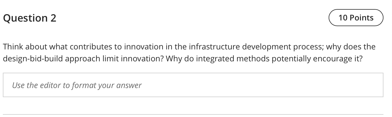 Question 2 10 Points Think about what contributes