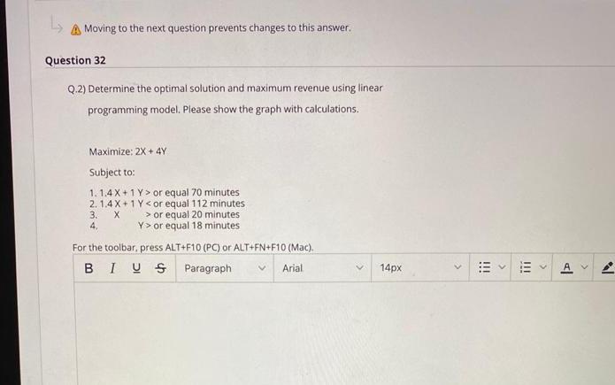 L A Moving to the next question prevents changes