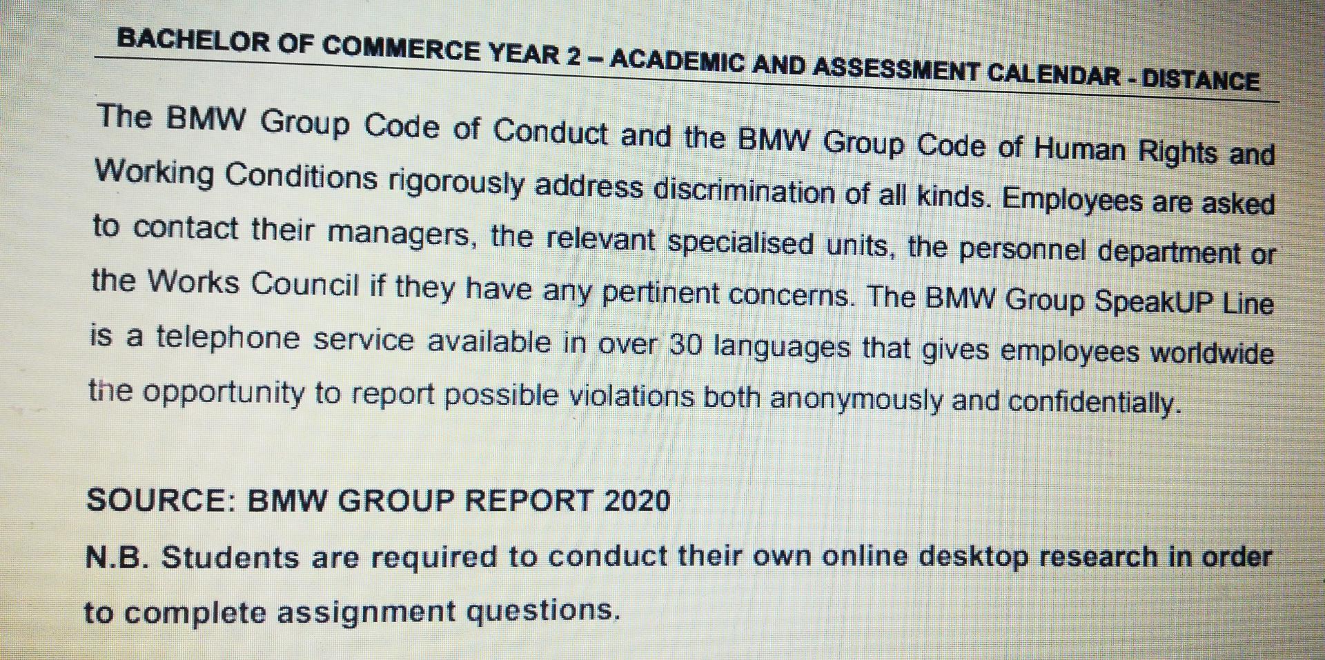 10.1.4 BUSINESS MANAGEMENT 2: ASSIGNMENT 1 (100)