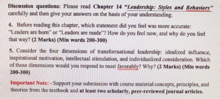 please answer question 4 and 5 each one with