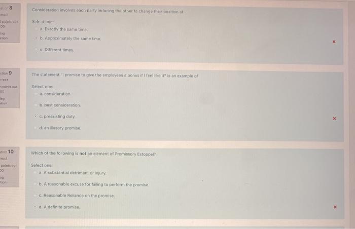 Consideration involves each party inducing the