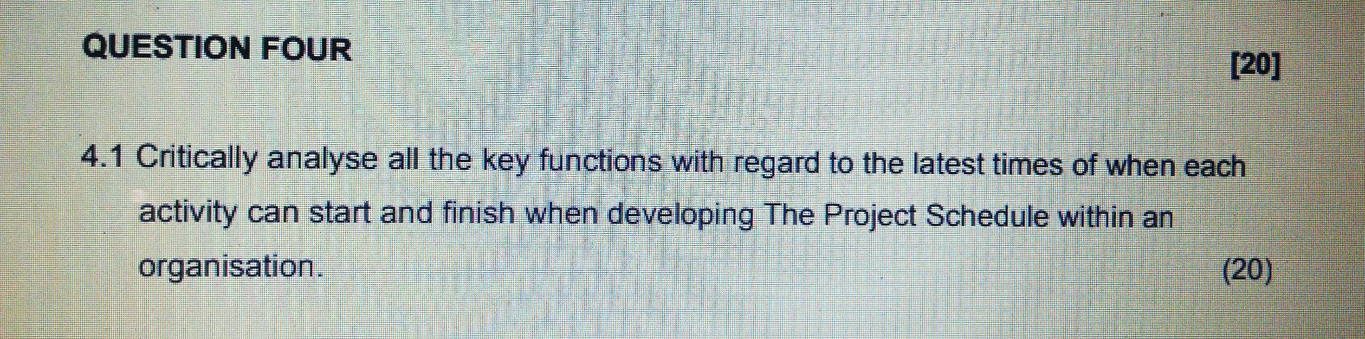 10.1.8 PROJECT MANAGEMENT 2: ASSIGNMENT 1 [100]