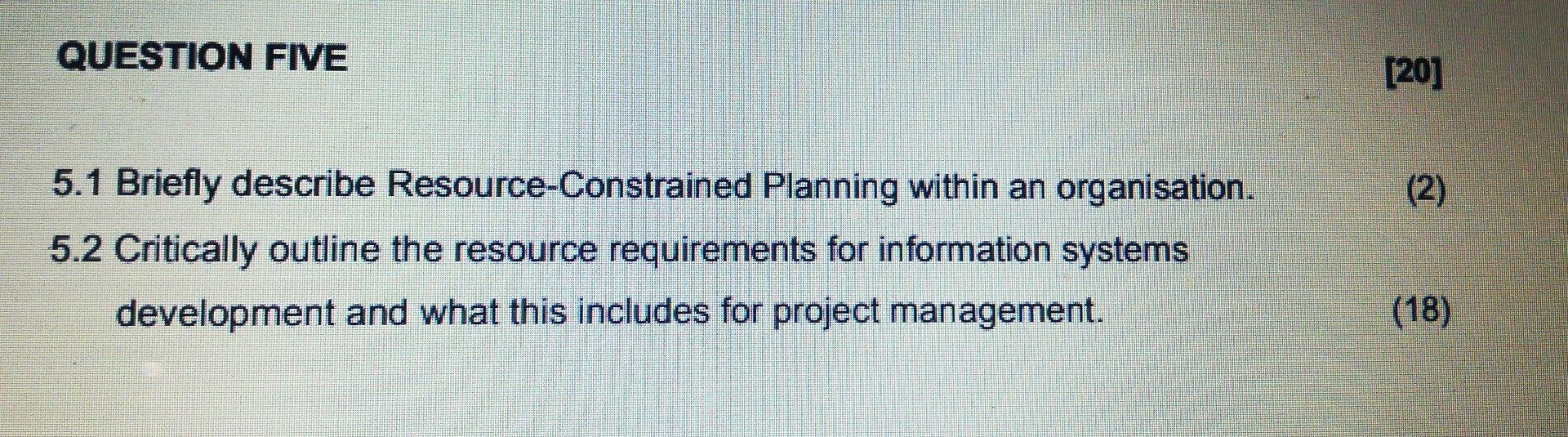 10.1.8 PROJECT MANAGEMENT 2: ASSIGNMENT 1 [100]