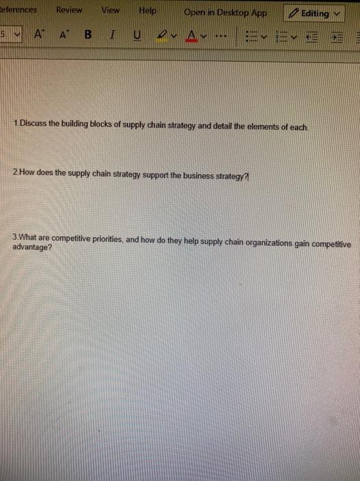 References Review View Help Open in Desktop App